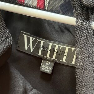 Vera Wang Black Mesh Detail Dress